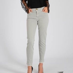 Current Elliott Jeans Stiletto Dillon Released Hem Raw Gray Light Wash Size 24